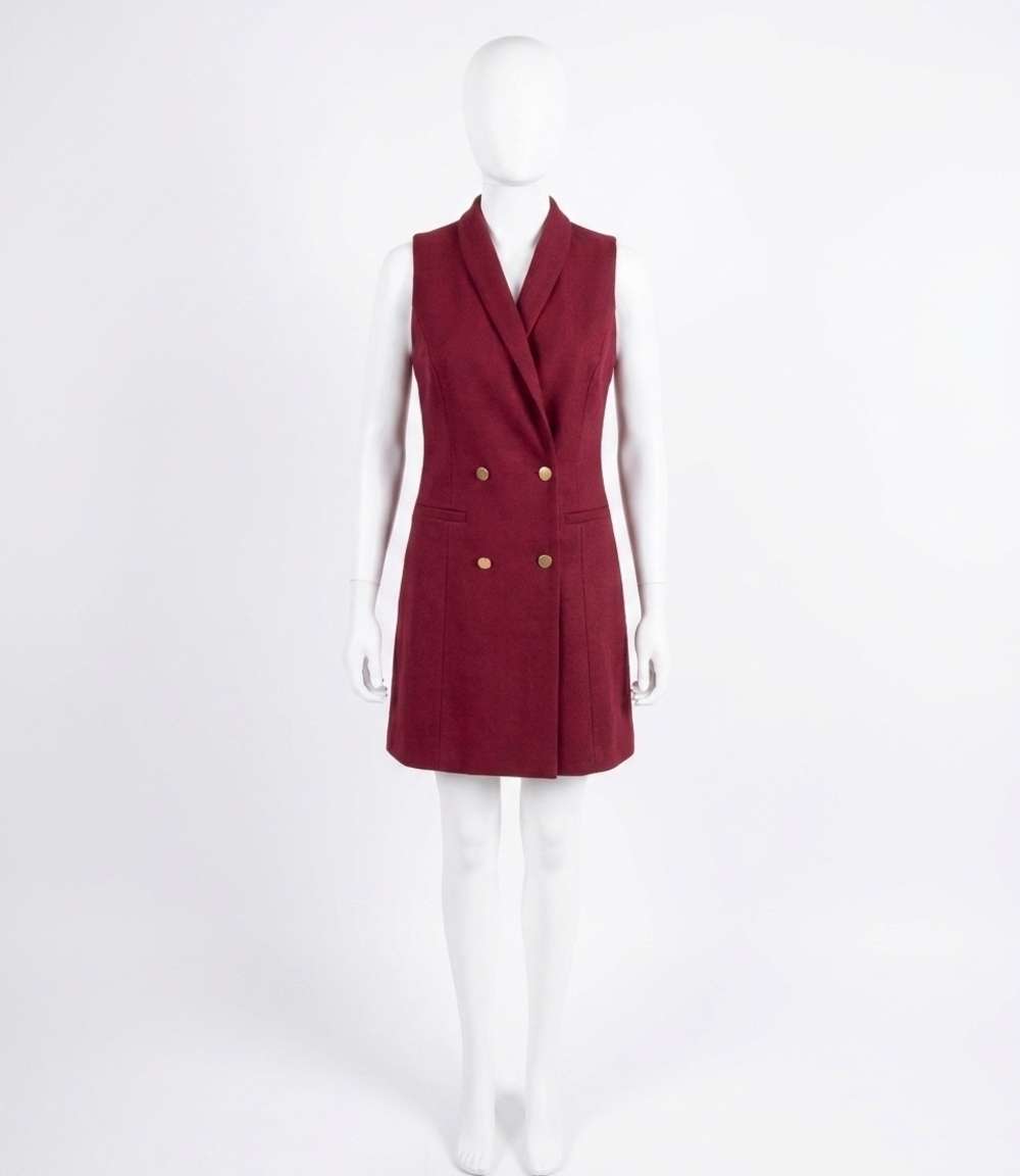 NEW TCEC blazer dress in burgundy